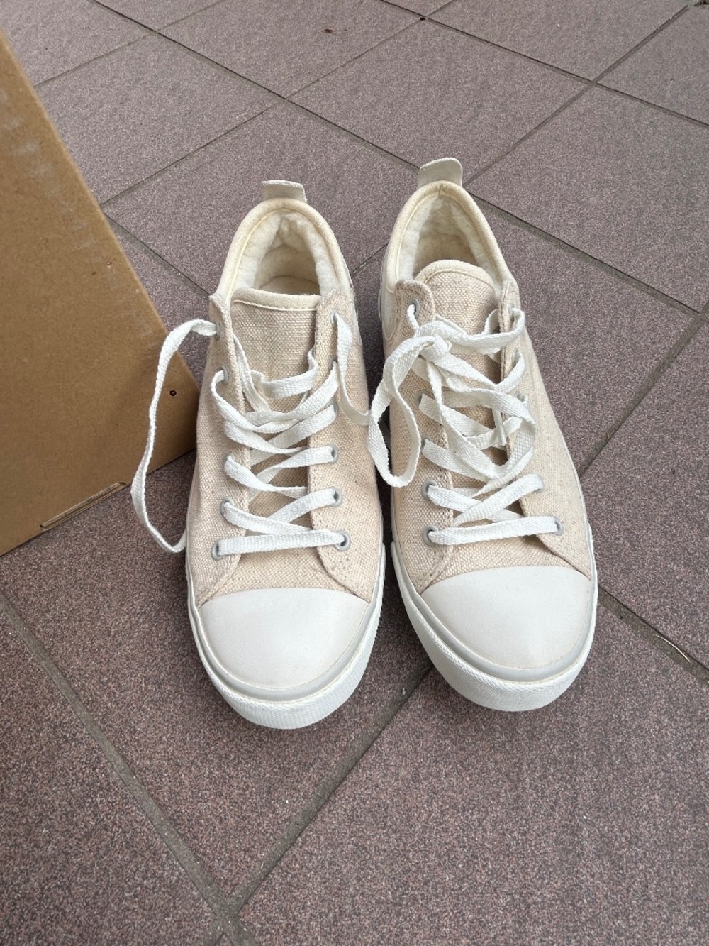 UGG W Evera Canvas High Top Sneakers Sugar Size 8
